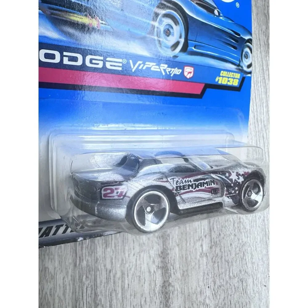 1998 Hot Wheels Collector No #1038 DODGE VIPER RT/10 Silver w/3 Spoke H62